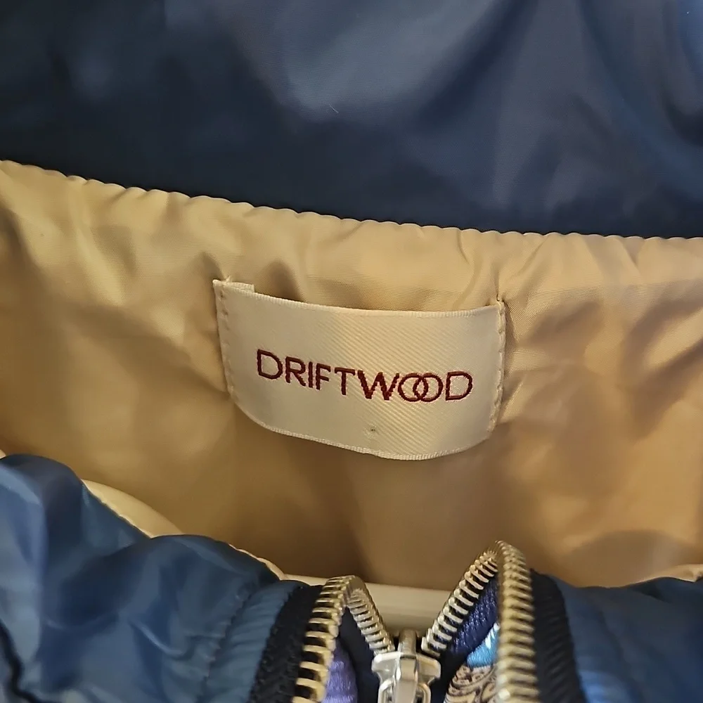 Patchwork Sherpa Jacket - Blue and Cream - Picture 2 of 7